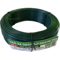 Тел за привързване с PVC покритие Ф1.8mm L=100m Цвят зелен