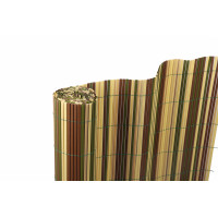 Покривало от изкуствен бамбук натурално и кафяво 1.0/1.50 x 3.0 m