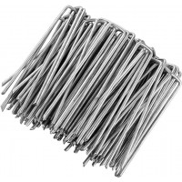 U-образни скоби ROSSIMA за фиксиране на защитни покривала и мрежи към земята, 20 броя