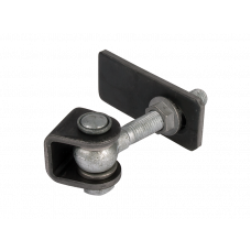 Комплект 2 бр панти GBMU за стоманени индустриални врати с части за заваряване от черен метал